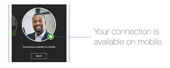 Your connection is available on mobile.